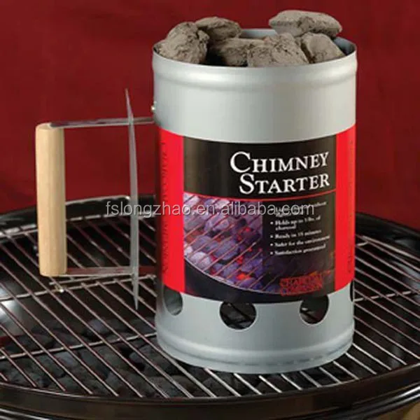 Foldable design bbq chimney charcoal starter