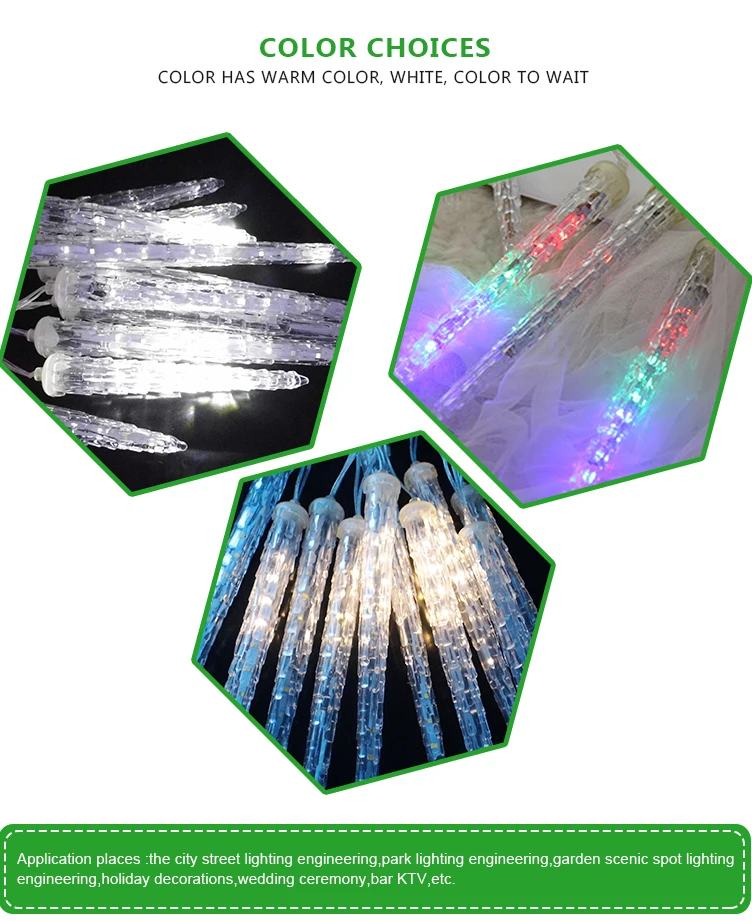 SMD Outdoor Waterproof Christmas Led Meteor Icicle Decorative Lights