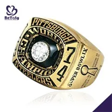 Unique football stone customized championship ring jewelry