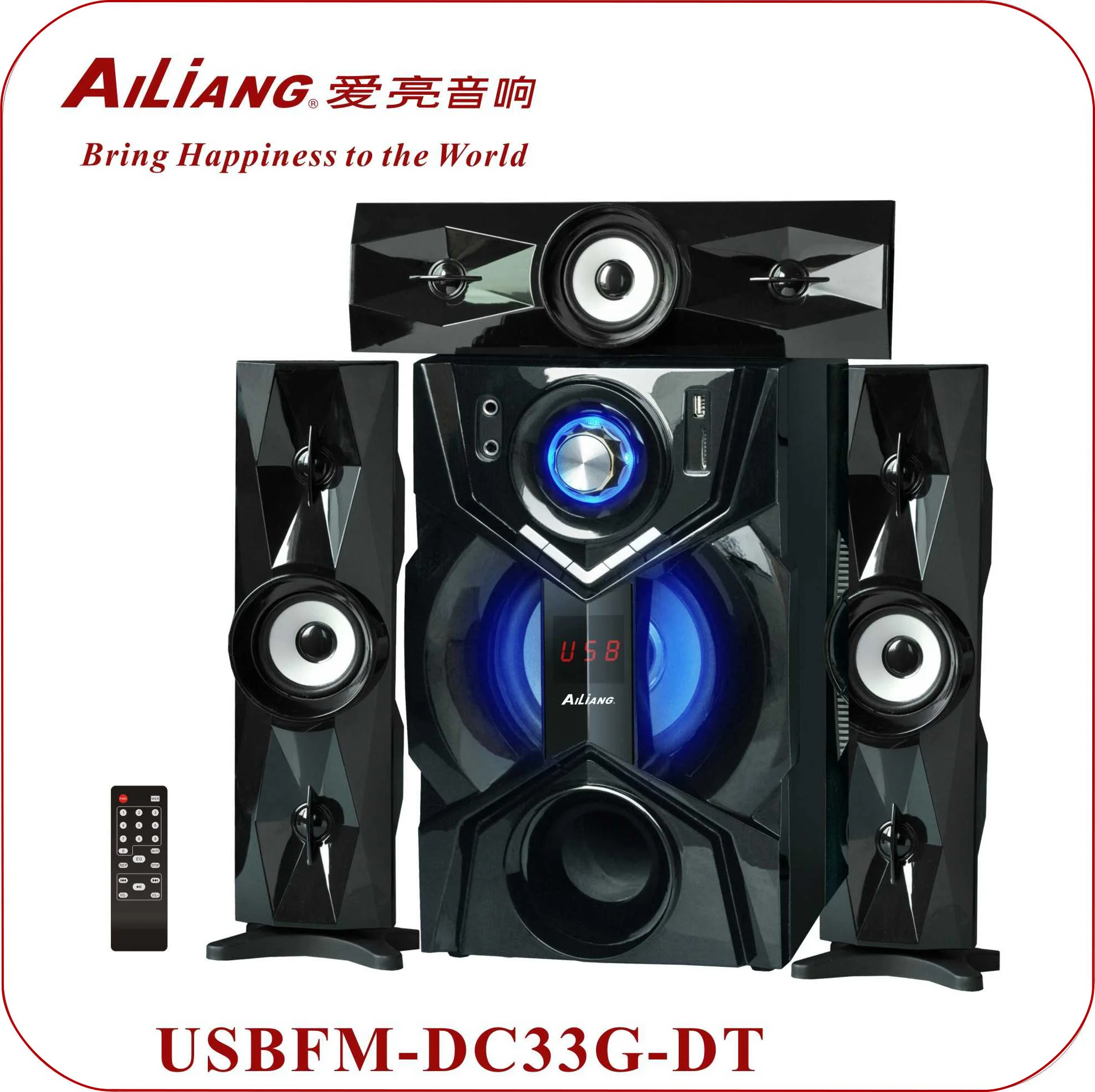Ailiang 3.1 Home Theater Speaker With Bluetooth And Remote Usbfmdc33gdt Buy Home Theater