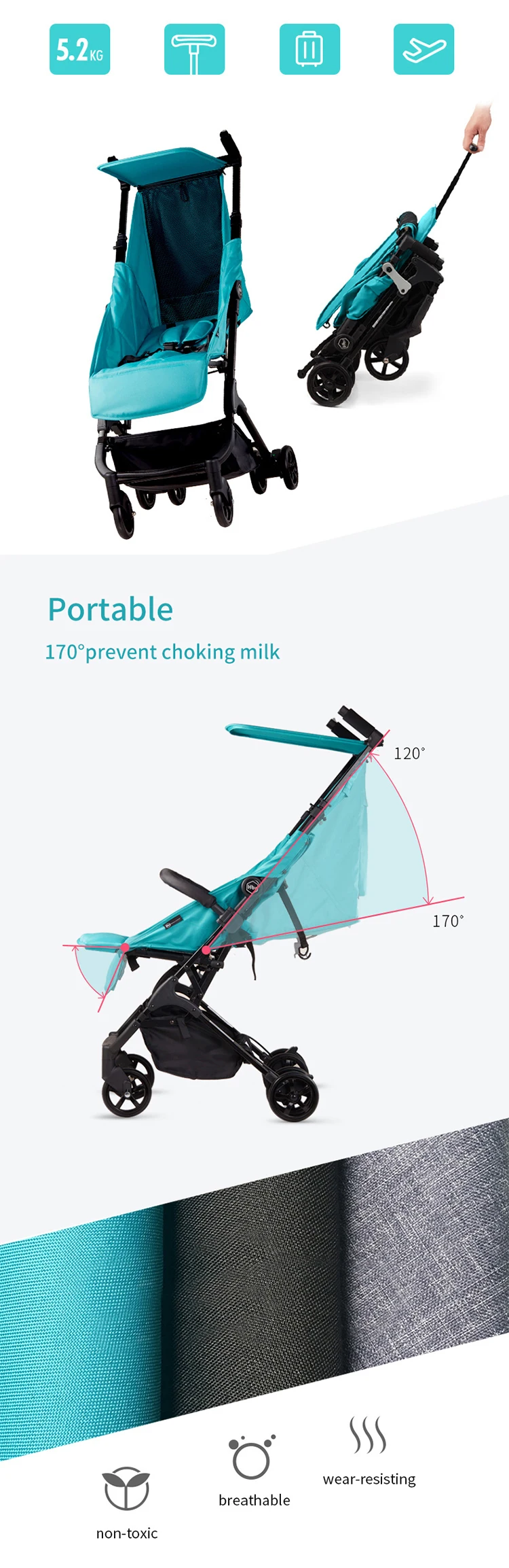 detachable twin pram