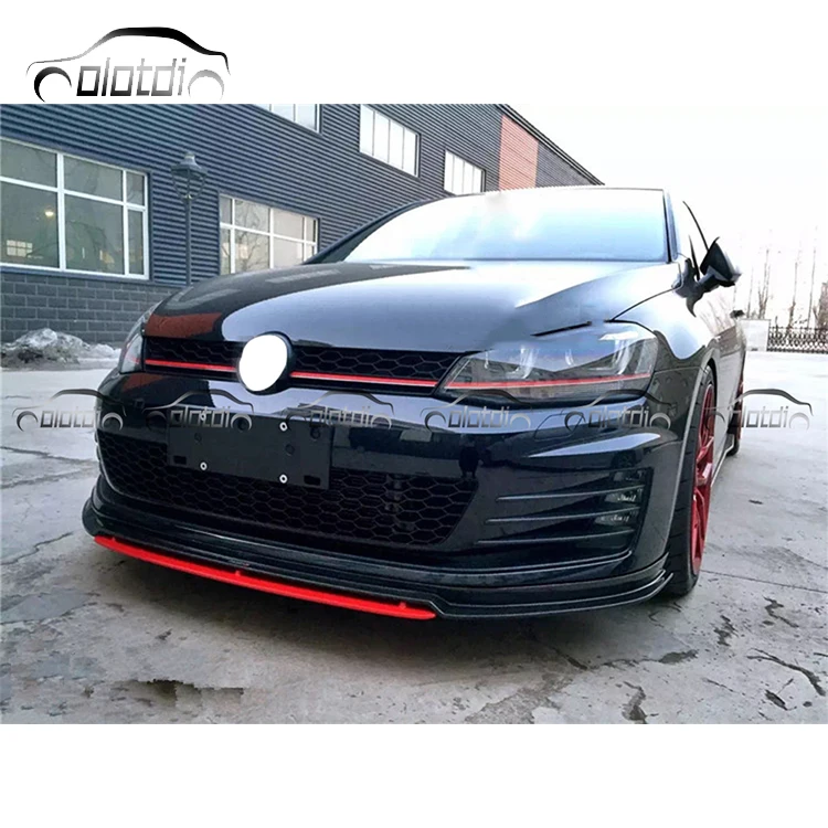 2pcs R Style Carbon Fiber Bumper Lip Spoiler Front Bumper For