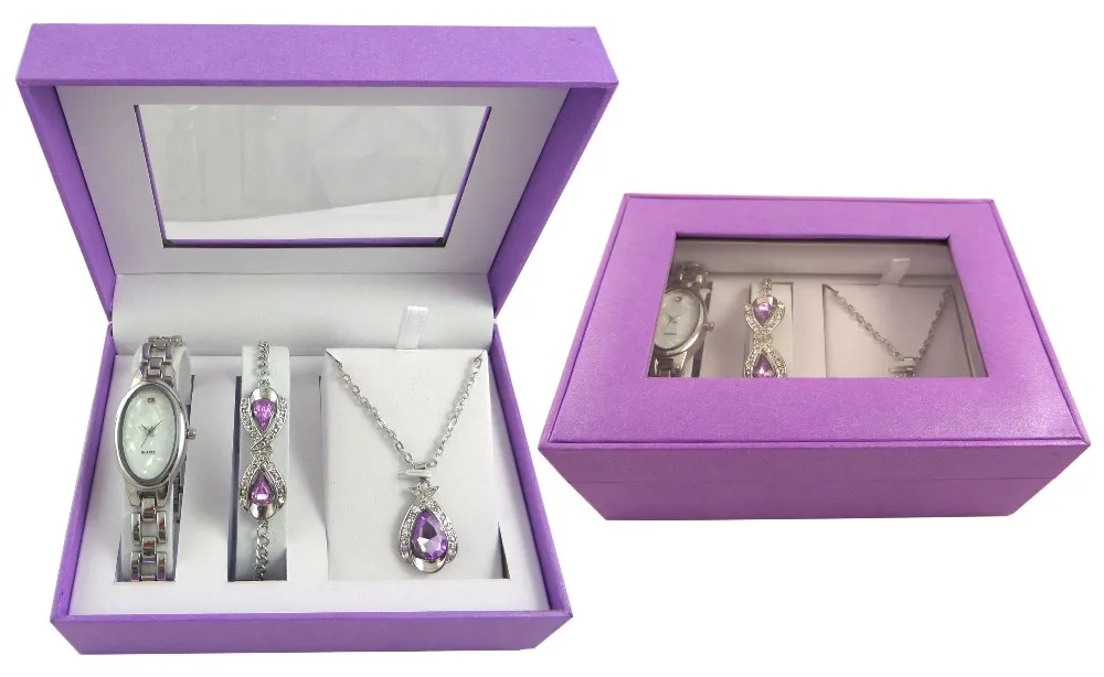 Goede Groothandel Mooie Horloge Gift Sets Dames Meisjes Horloge Sieraden MX-91