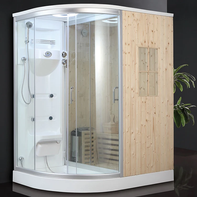 Luxury Indoor Tempered Glass Shower Sauna Steam Room With Bath Buy