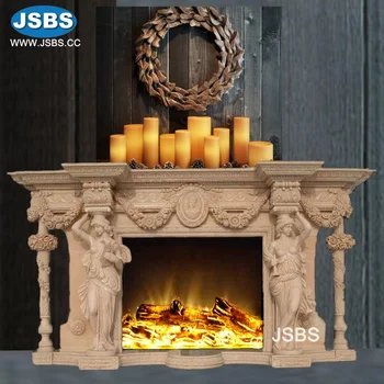 Antique Column Marble Fireplace Mantels With Sexy Woman Buy