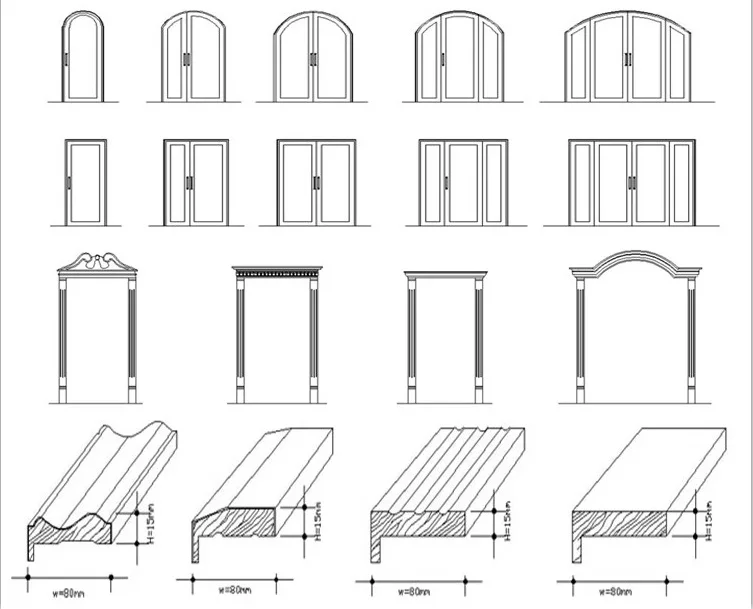 Main Entrance Double Leaf Solid Wooden Door Design - Buy Double Leaf ...