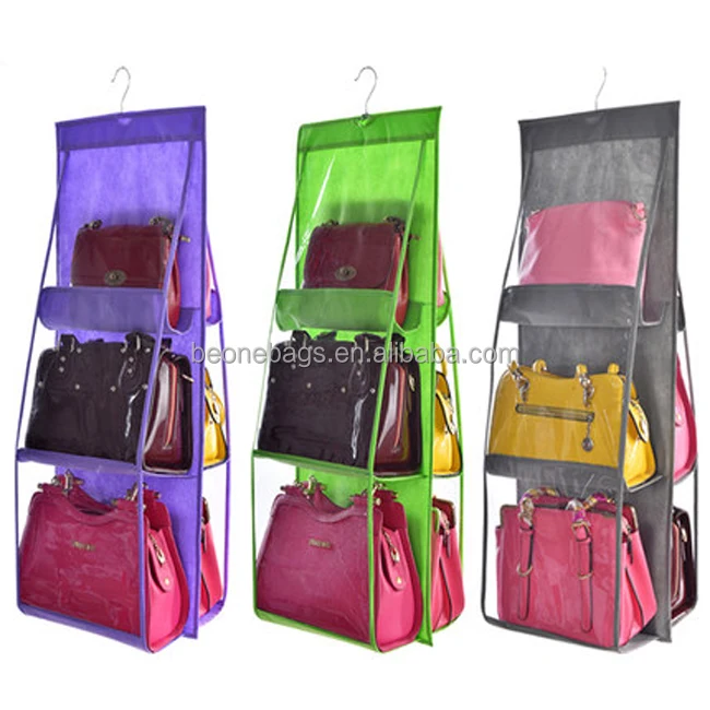 Custom Transparent Non Woven Dust Cover Bag For Women Handbag