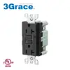 NO LOAD Black GFCI Receptacles, American Standard 15A,125VAC Generator GFCI outlet TS20