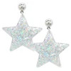Trendy bling glitter sequin earrings drop star fancy earrings for party girls