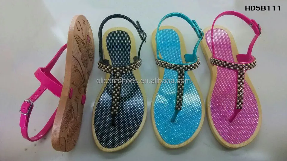 China factory PVC upper PCU outsole cheap lady sandal