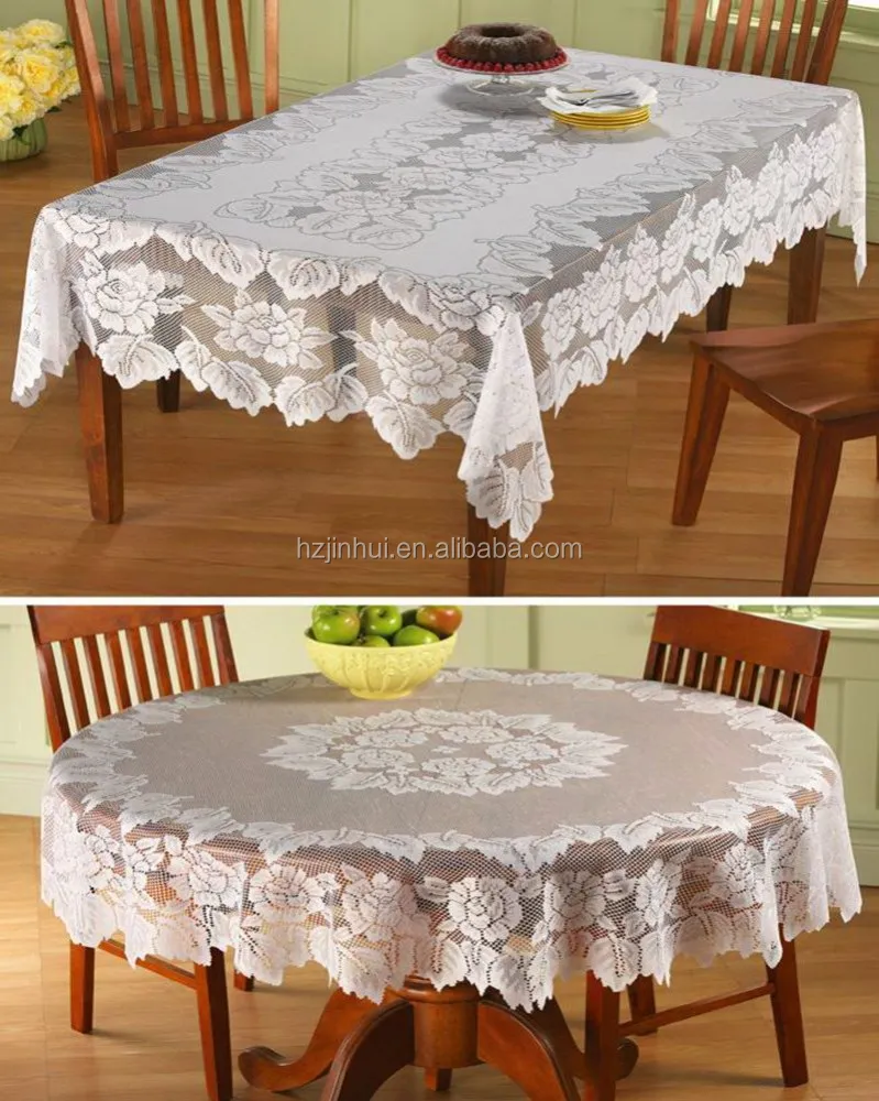 Polyester Lace Fl Print Tablecloths White Tablecloth Polyester Lace Fl Print Tablecloths White Tablecloth Overlay Product On