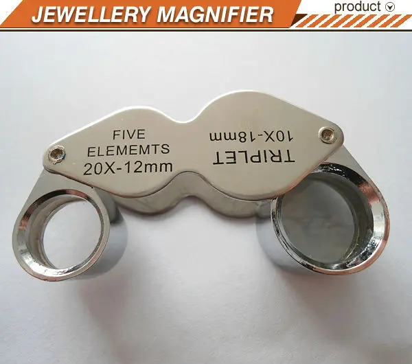 Double Lens Triplet Jewelry Magnifying Glass Buy X20 Can Be Kid Pocket