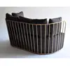 European design wire steel frame loveseat sofa cafe sofa