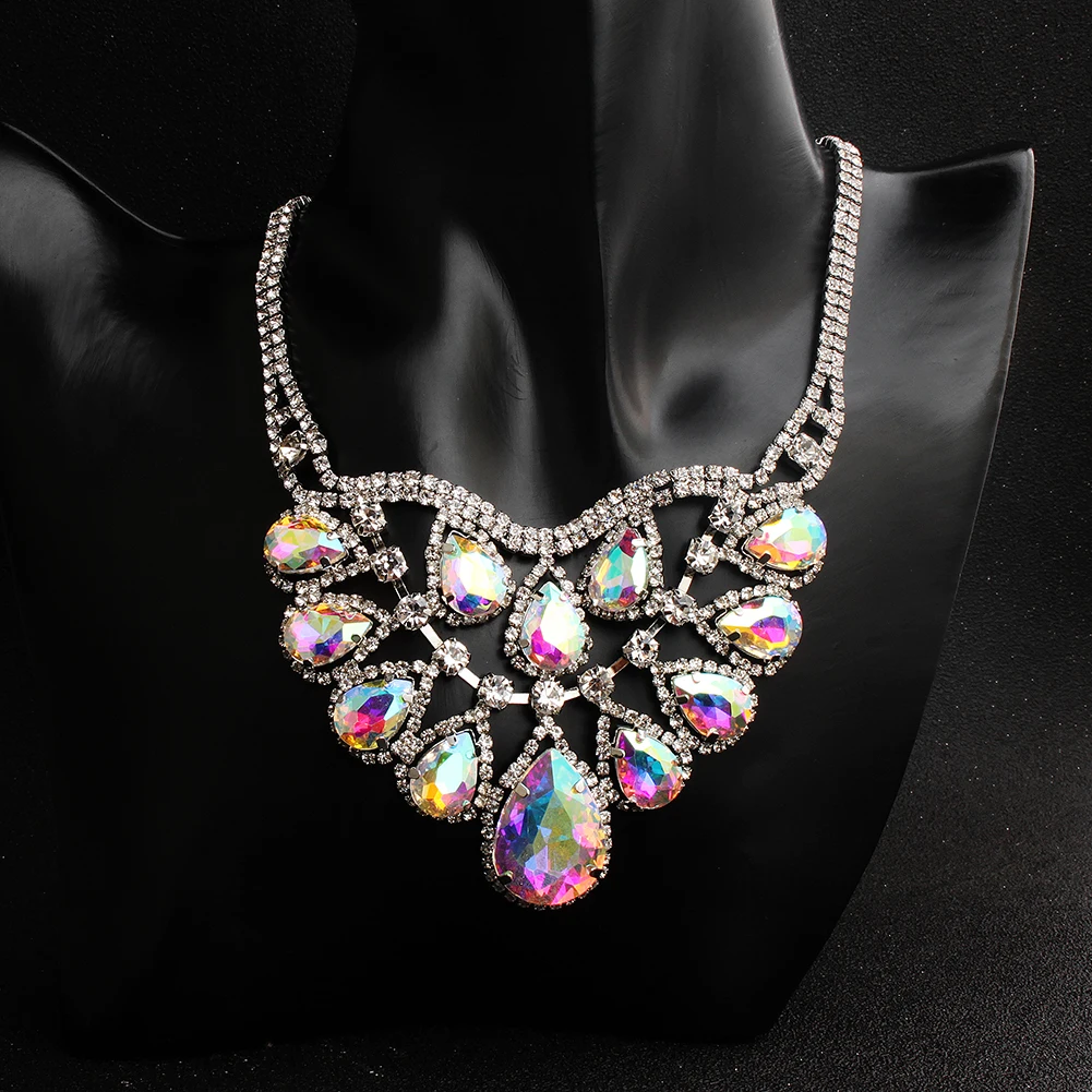 luxury colorful crystal beads row wide fashion acc