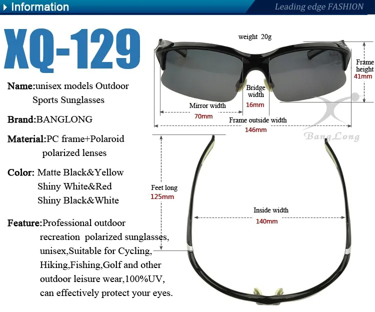 New Product Uv 400 Polarized Lens Fishing Sun Glasses Oem Cycling