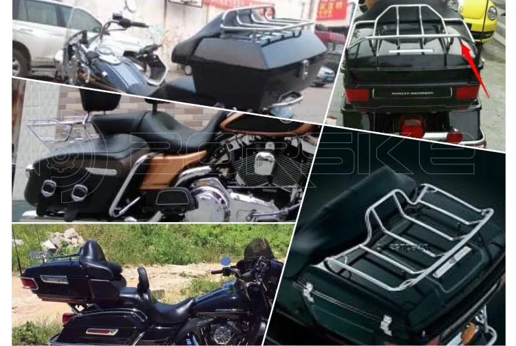 Good Polishing Carrier Rack Luggage Trunk Top Rack For Bike Harley
