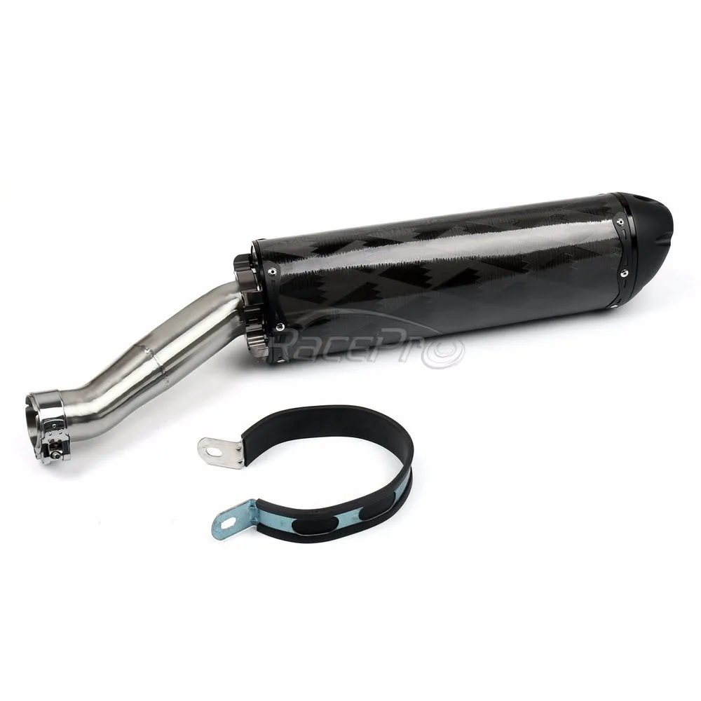 Carbon Fiber Slipon Muffler Pipe Motorcycle Exhaust System Parts For