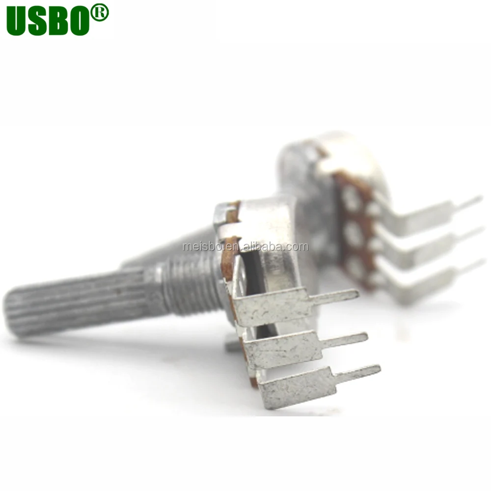 B10k Metal Shaft Rotary Potentiometer For Audio Volume Control Buy Metal Shaft Rotary