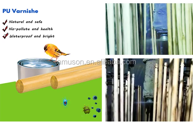 wooden broom cleaning materials