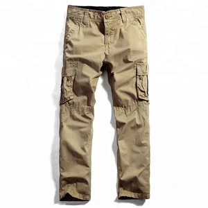 Fashion cotton washing work outdoor men's pants with pockets