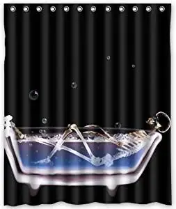Buy Human Skeleton Black Wallpaper Shower Curtain 60 X 72 Inch