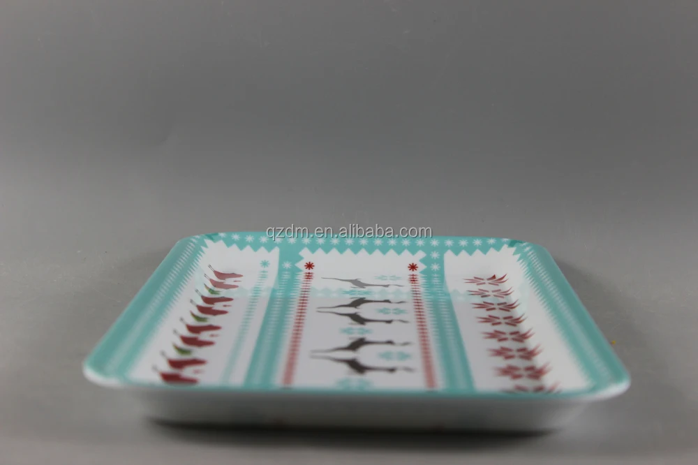 Christmas Melamine Rectangular Trays 30x16.7cm