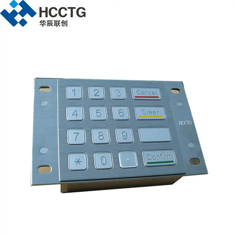 Waterproof POS Keypad / Atm Machine Parts / Kiosk Metal Keyboard ATM Pinpad HCC-3501