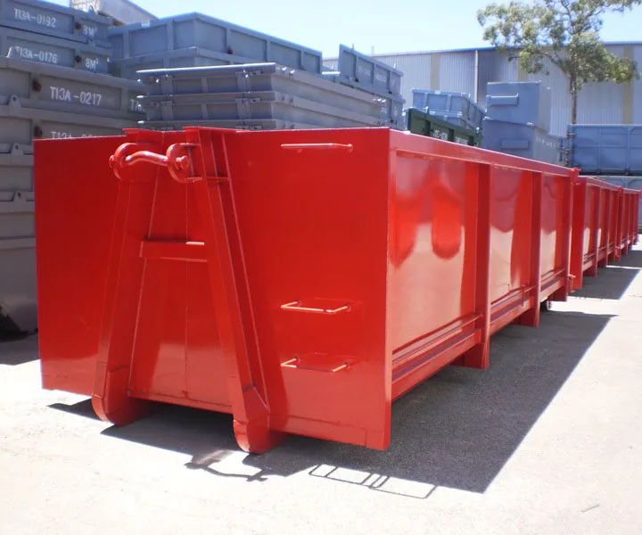 T603a 19m3 Hook Lift Bin Truck Part Scrap Metal Hook Lift Bins For Sale