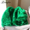 Cheap Wholesale Women Winter Jacket Faux Fur Thick Plush Artificial Fur Coat