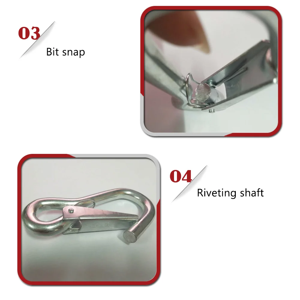 Heavy Duty Zinc Plated Spring Carabiner Rigging Hardware Cargo Hook for Marine