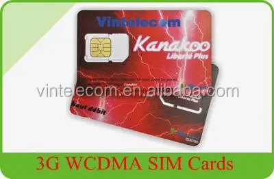 3G WCDMA SIM Cards / Mobile Phone test cards/3G mini / micro SIM cards for operator