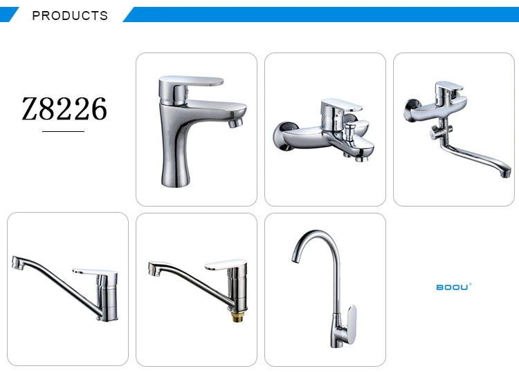(Z8826-7)Boou contemporary commercial kitchen faucet, long spout zinc single handle kitchen mixer tap
