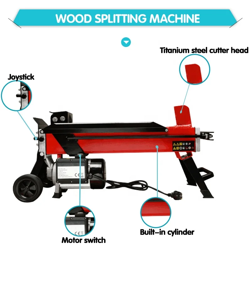 Small tons home application wood log splitter firewood splitting machine on sale