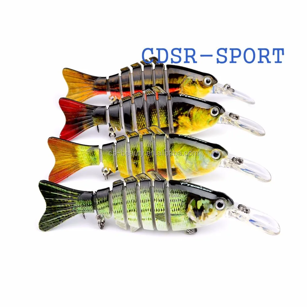 Wholesale Fishing Tackle Swimbait Fishing Bait 11.2cm/4.4"0.49oz/14g 7 Sections Fishing Lure 6
