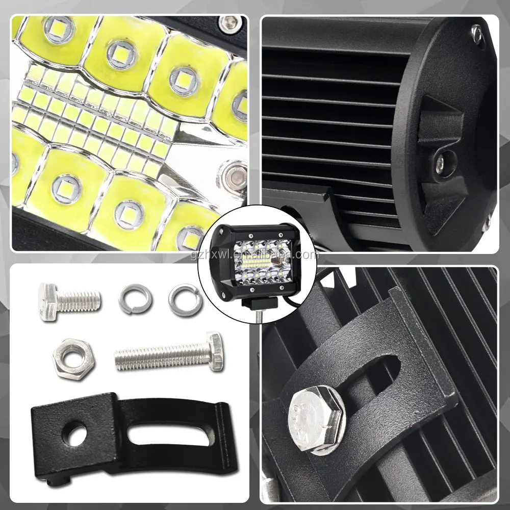 4 inch LED Work Light Bar 60W Flood Spot Combo Beam 12V 24V Off Road 4WD ATV UTV UAZ UTE Motorbike Boat