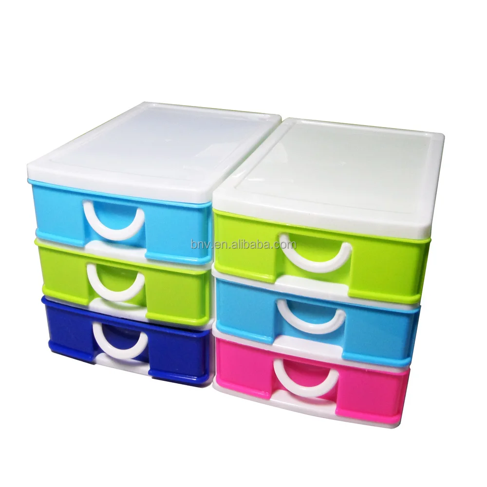 Ecofriendly 3 Tier Desktop Mini Stackable Storage Plastic Drawer Buy