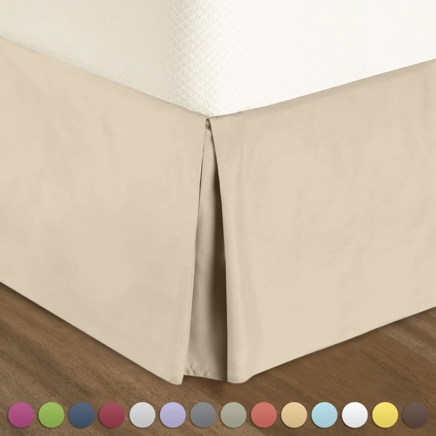 Bed With Skirt Find Deals On Line At Get Quotations Pleated Bed Skirt California King Size Cream Luxury Double Brushed 100 Microfiber Dust