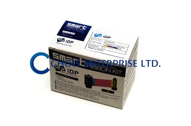 Card Printer Original Ribbon 650634 (650643) Ribbon Kit Ymcko For Idp Smart 50s 30s Card Printer