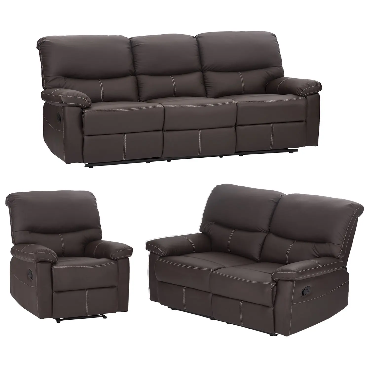 Buy BestMassage Living Room Sofa Set Recliner Sofa Reclining Couch Home