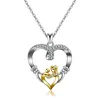 Mother's Day Necklace Best gift Pendant mom heart necklace 925 sterling silver
