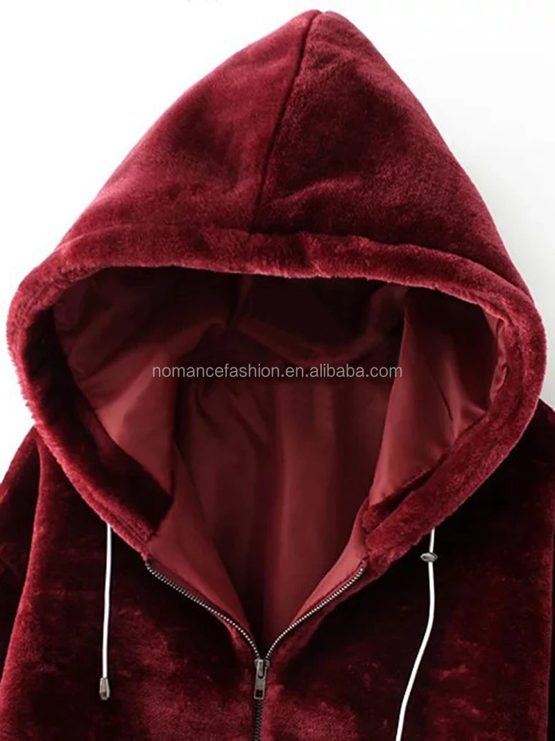 burgundy zip up hoodie womens