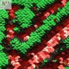 Nanyee Textile Online Sequin Material Two Sided Red Green Sequin Fabric