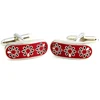 Various Colors Available Enamel Small Flower Cufflinks
