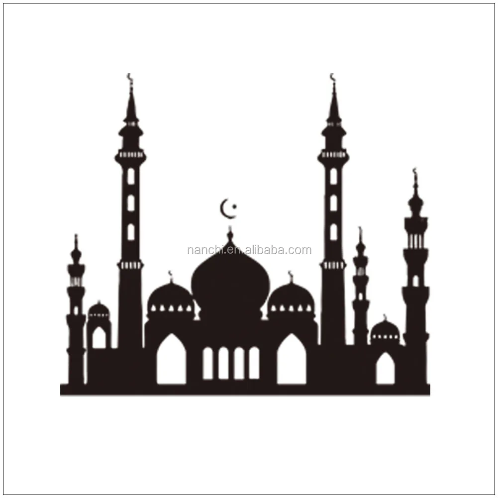 新穆斯林文化墙贴个性创意代雕花贴花客厅装饰墙贴