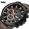 VA VA VOOM 2019 Fashion Glamorous Men's Sports Casual Blu-ray Symphony Round Hole Breathable Belt Quartz Men's Watch