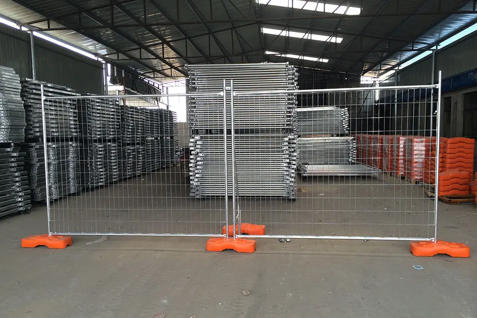 Australia temporary metal fencing panels for sale with plastic base