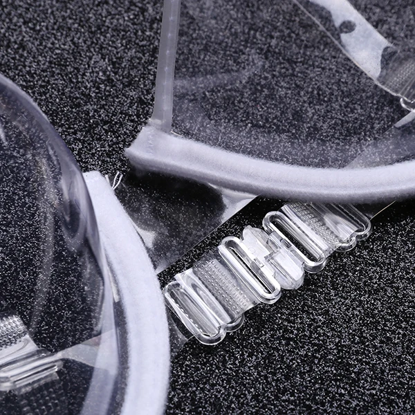 Women's Lady Sexy Underwear Bras Transparent Plastic Clear Adjustable