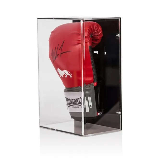 Support Mural Acrylique Simple Vitrine De Gant De Boxe Vertical Perspex