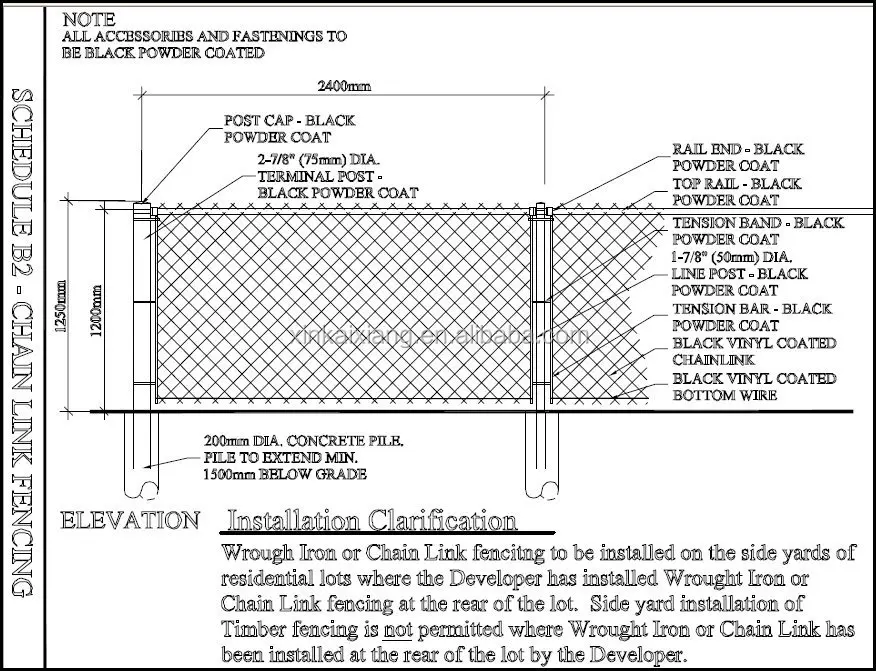 Black Vinyl Coated Chain Link Fence,Square Post Chain Link Fence,Chain Link Fence Direct Factory