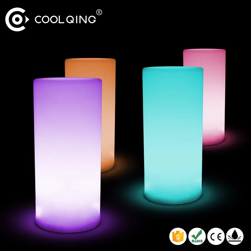 Rgb 16 Color Changing Wedding Decorative Light Led Cylinder Decor Buy